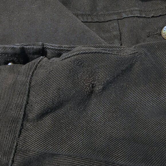 Bill Blass Jeans Black Denim Distressed Jacket Women's Medium Flawed - Picture 8 of 8